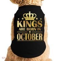 Limited Edition Kings Are Born in October Gold Print Doggie Tank thumb 0