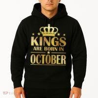 Limited Edition Kings Are Born in October Gold Print Hoodie thumb 2