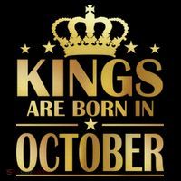 Limited Edition Kings Are Born in October Gold Print Women's Hoodie thumb 2