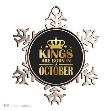 Limited Edition Kings Are Born in October Gold Print Ornament