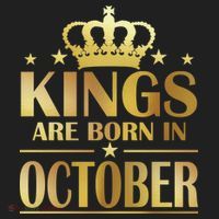 Limited Edition Kings Are Born in October Gold Print Hat thumb 2