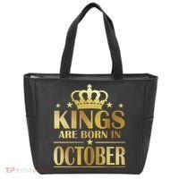 Limited Edition Kings Are Born in October Gold Print Tote Bag thumb 0