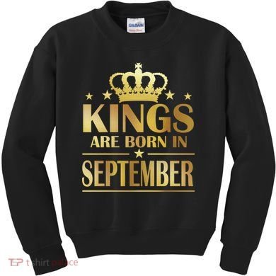 Limited Edition Kings Are Born in September Kids Sweatshirt
