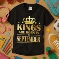 Limited Edition Kings Are Born in September Kids T-Shirt thumb 3