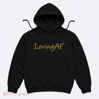 Limited Edition Loving AF Gold Font Hoodie thumb 0