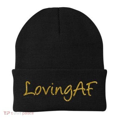 Limited Edition Loving AF Gold Font Beanie