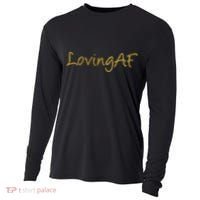 Limited Edition Loving AF Gold Font Cooling Performance Long Sleeve Crew thumb 0