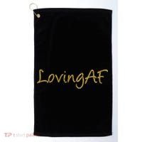 Limited Edition Loving AF Gold Font Golf Towel thumb 0