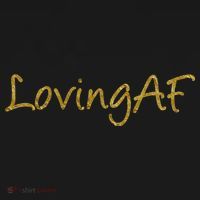 Limited Edition Loving AF Gold Font Women's Crop Top Tee thumb 4