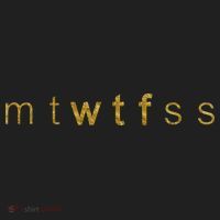 Limited Edition mtWTFss Days of the Week WTF Gold Print Hat thumb 2