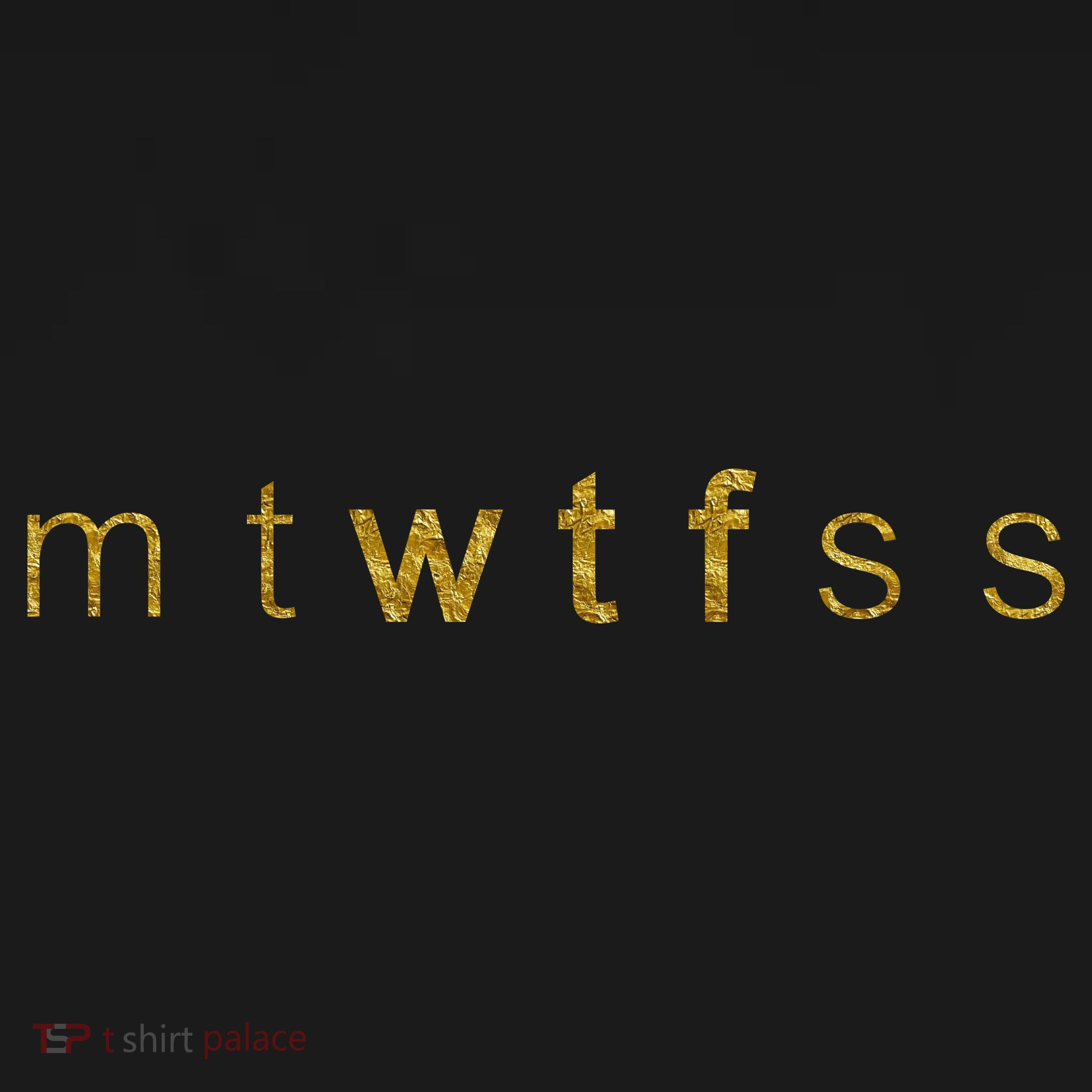 Limited Edition mtWTFss Days of the Week WTF Gold Print Visor