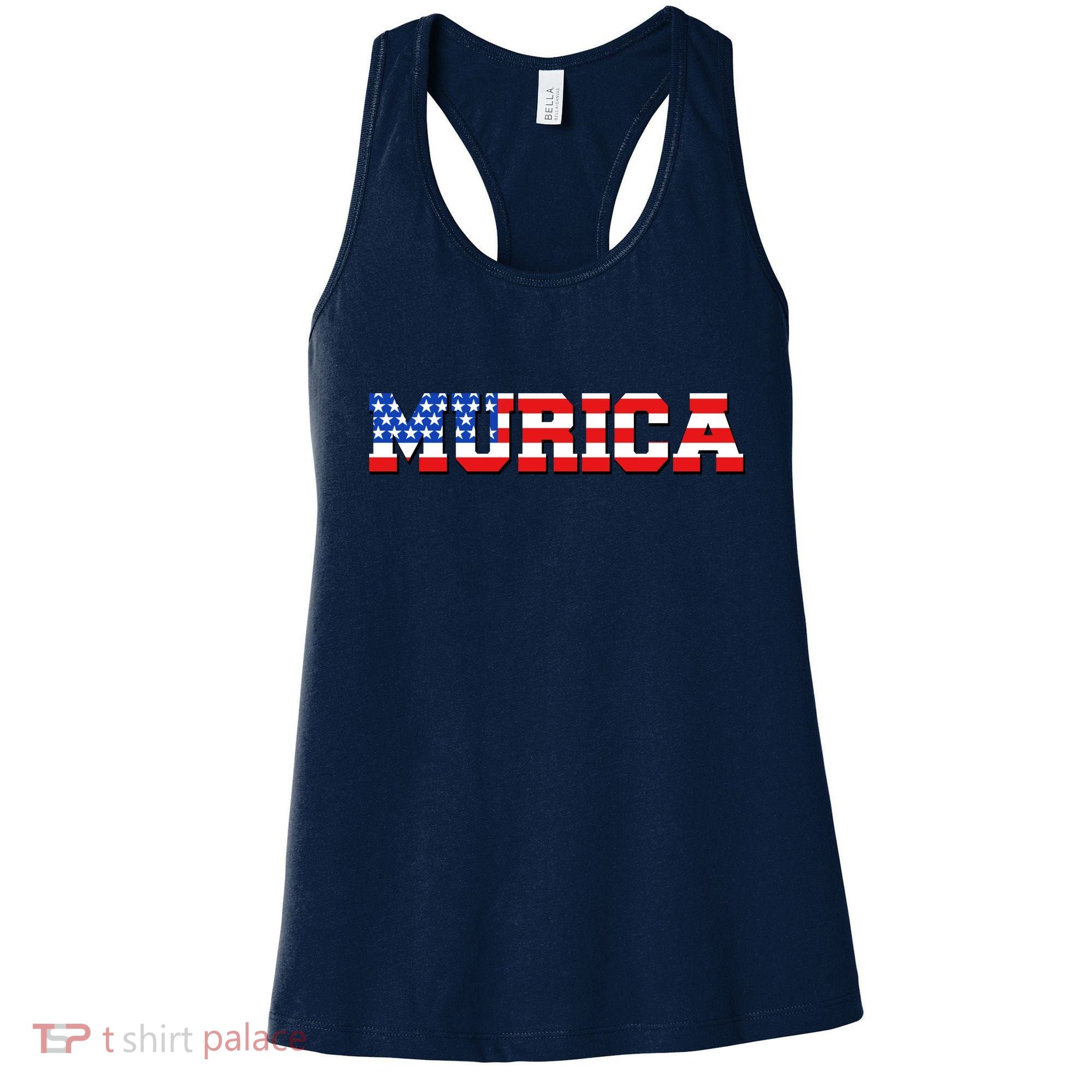 Limited Edition Murica Fourth of July USA Flag Women's Tank Top