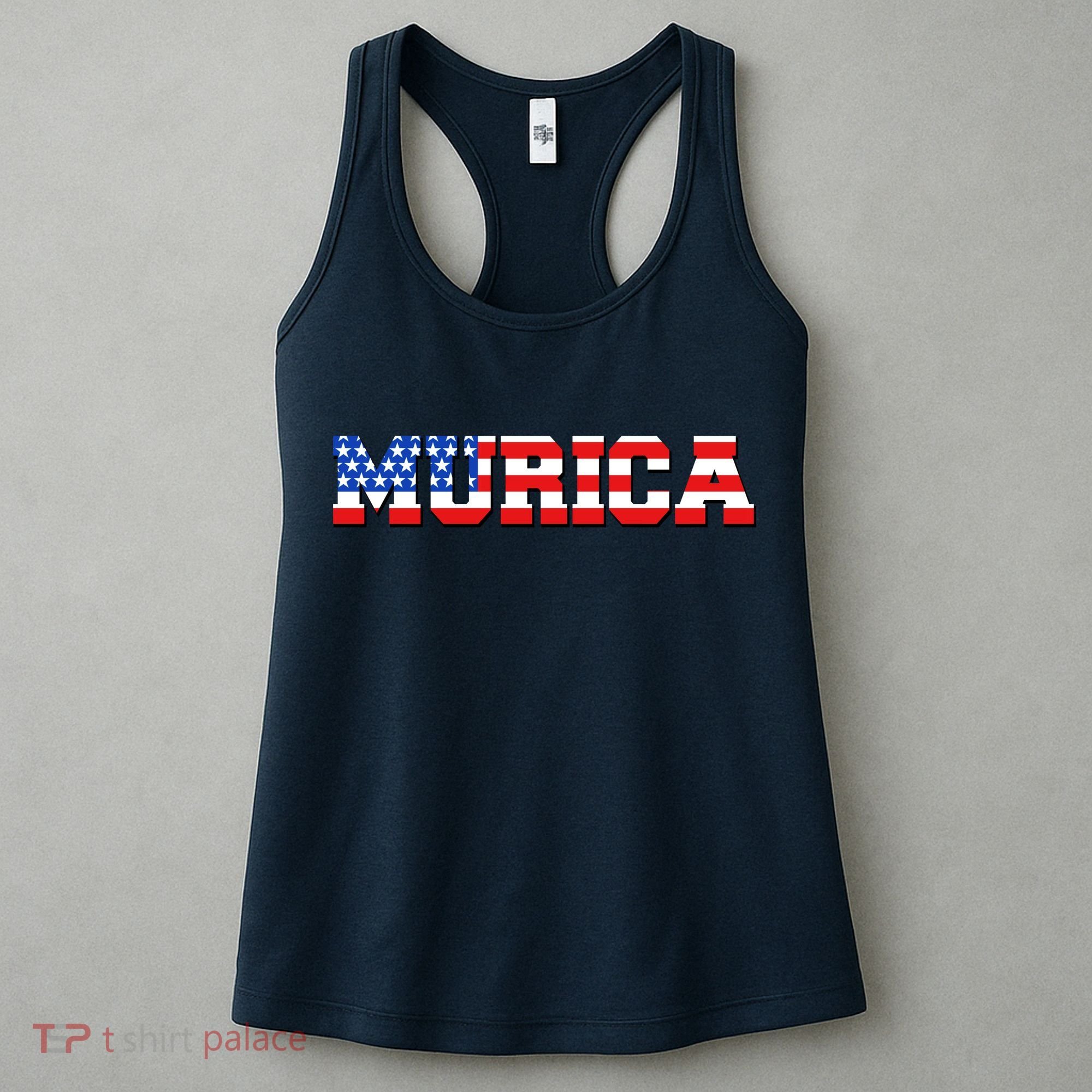 Limited Edition Murica Fourth of July USA Flag Women's Tank Top