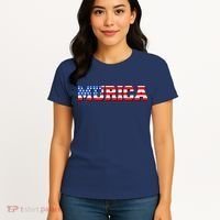 Limited Edition Murica Fourth of July USA Flag Women's T-Shirt thumb 4