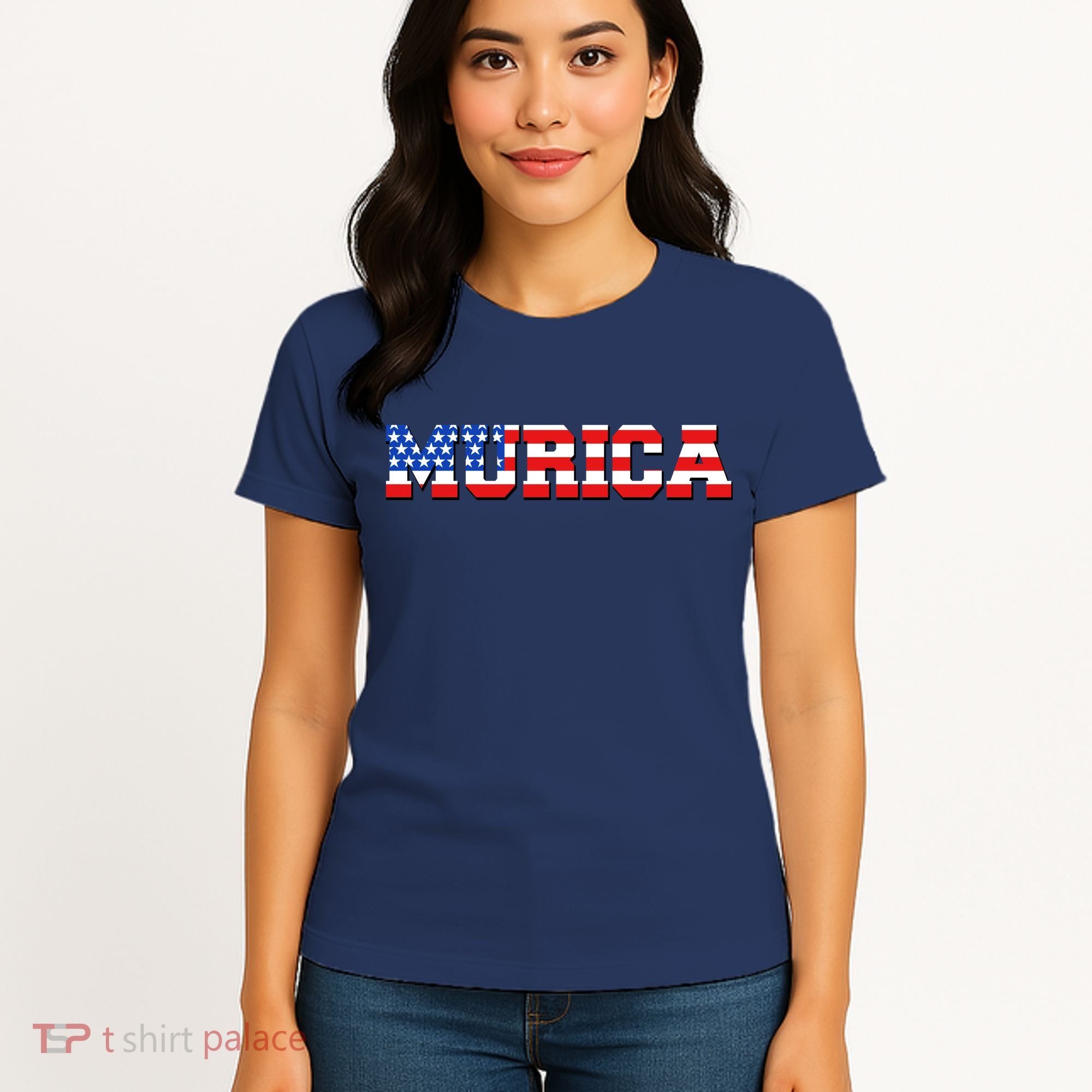 Limited Edition Murica Fourth of July USA Flag Women's T-Shirt
