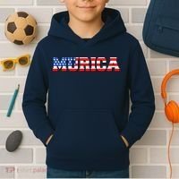 Limited Edition Murica Fourth of July USA Flag Kids Hoodie thumb 2