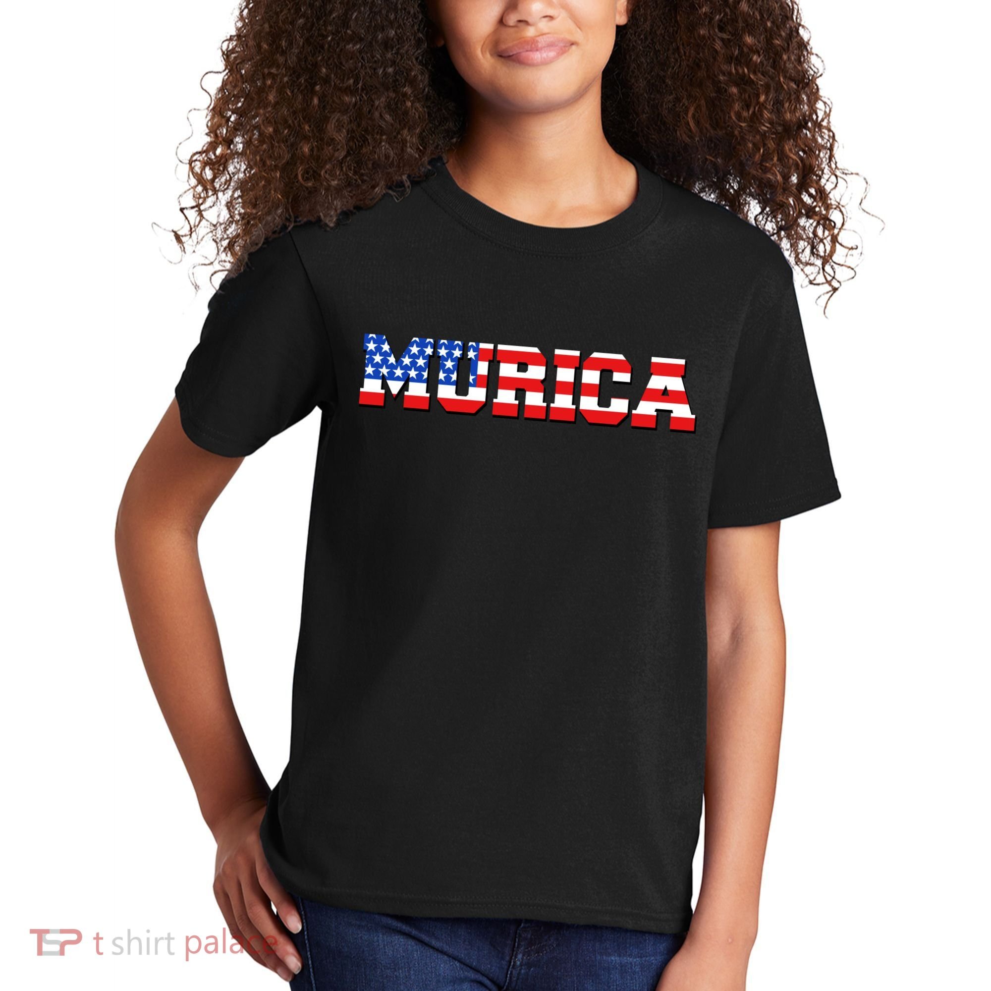 Limited Edition Murica Fourth of July USA Flag Kids T-Shirt
