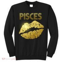 Limited Edition Pisces Zodiac Birthday Golden Lips Sweatshirt thumb 0