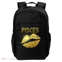 Limited Edition Pisces Zodiac Birthday Golden Lips Backpack thumb 0