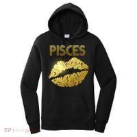 Limited Edition Pisces Zodiac Birthday Golden Lips Women's Hoodie thumb 0
