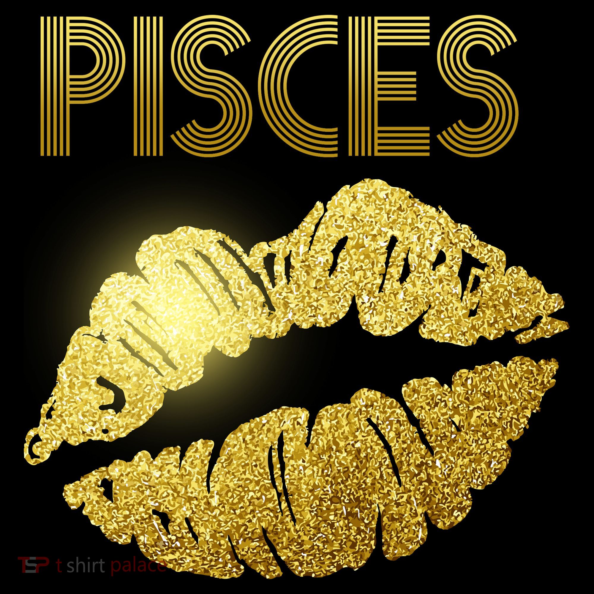 Limited Edition Pisces Zodiac Birthday Golden Lips Women's Hoodie