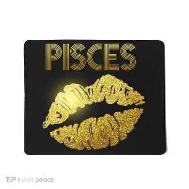 Limited Edition Pisces Zodiac Birthday Golden Lips Mousepad