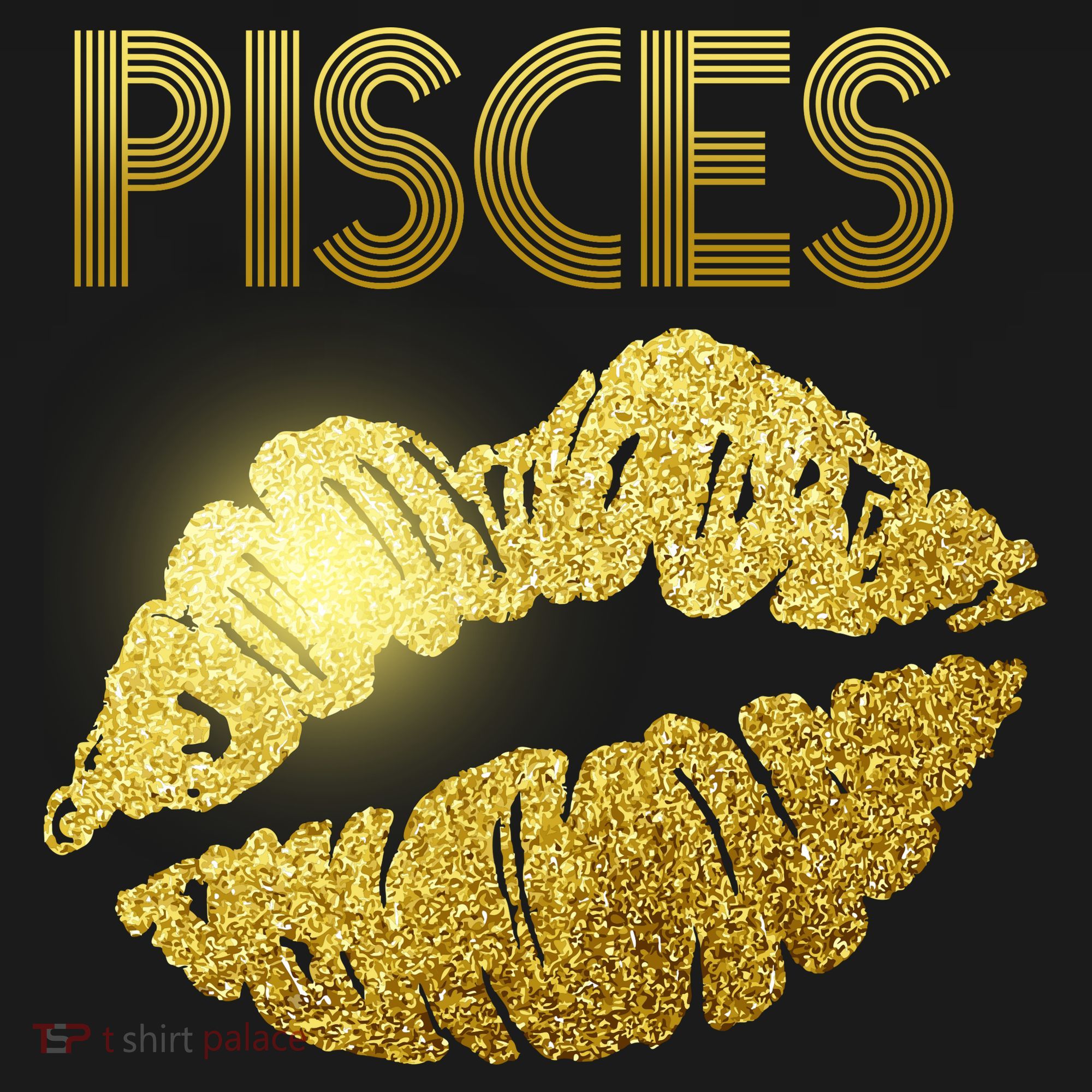 Limited Edition Pisces Zodiac Birthday Golden Lips Mousepad
