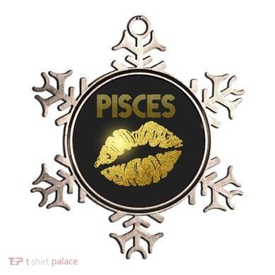 Limited Edition Pisces Zodiac Birthday Golden Lips Ornament