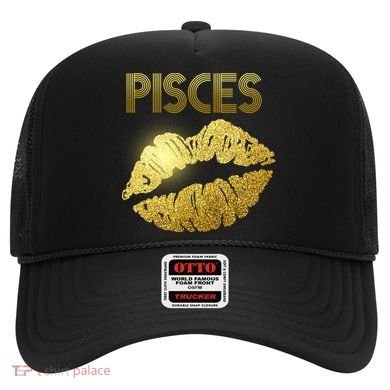 Limited Edition Pisces Zodiac Birthday Golden Lips Hat