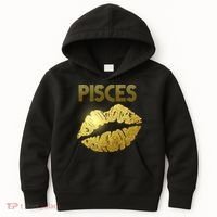Limited Edition Pisces Zodiac Birthday Golden Lips Kids Hoodie thumb 0