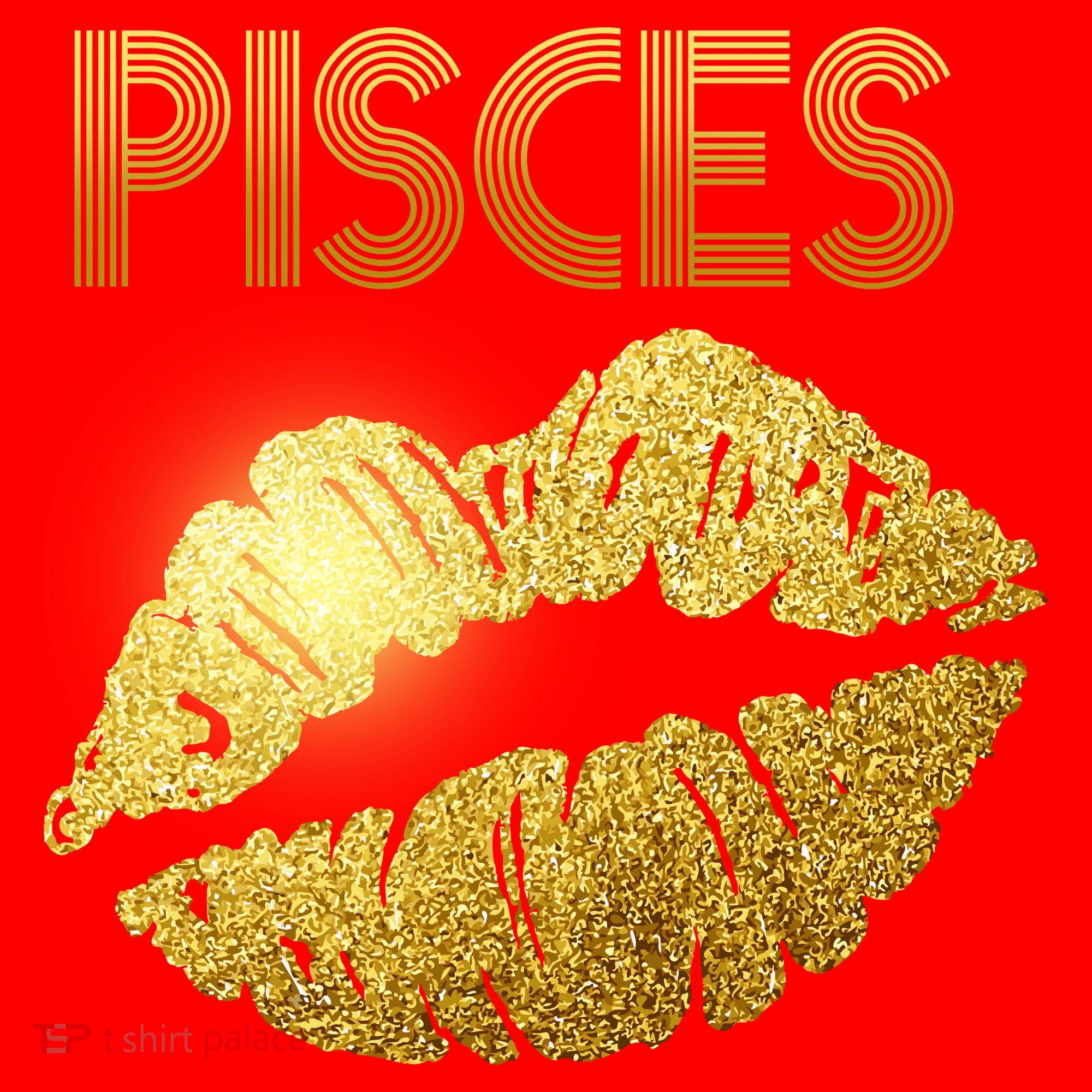 Limited Edition Pisces Zodiac Birthday Golden Lips Santa Hat