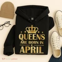 Limited Edition Queens Are Born In April Hoodie thumb 4