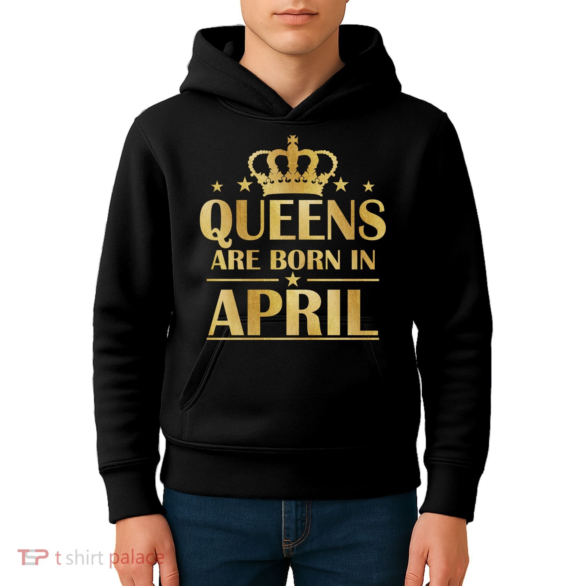 Limited Edition Queens Are Born In April Kids Hoodie