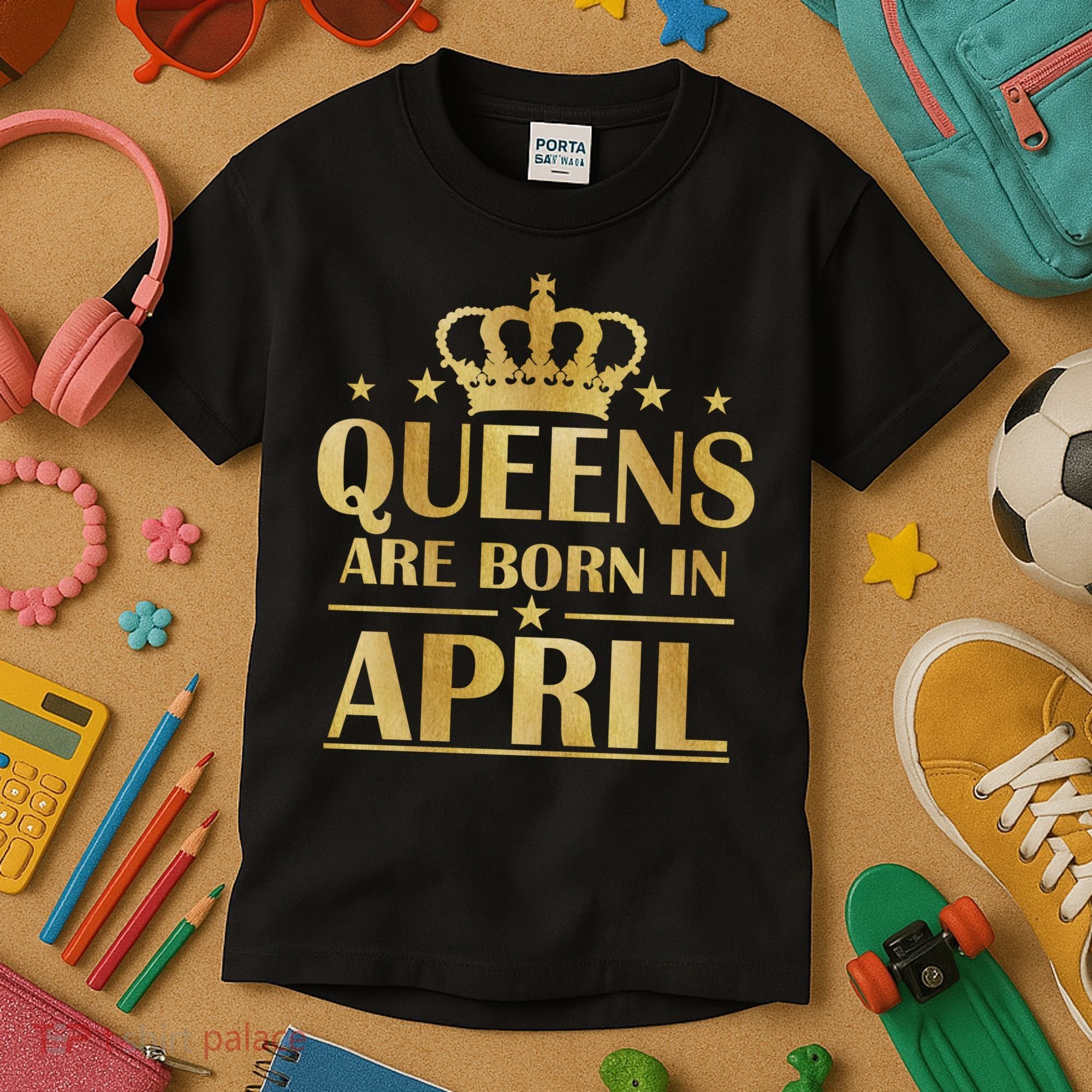 Limited Edition Queens Are Born In April Kids T-Shirt