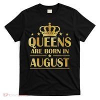Limited Edition Queens Are Born In August Gold Print T-Shirt thumb 0