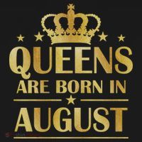Limited Edition Queens Are Born In August Gold Print T-Shirt thumb 7