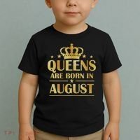 Limited Edition Queens Are Born In August Gold Print Toddler T-Shirt thumb 2
