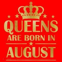 Limited Edition Queens Are Born In August Gold Print Santa Hat thumb 1