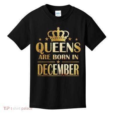 Limited Edition Queens Are Born In December Kids T-Shirt