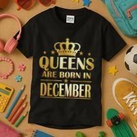 Limited Edition Queens Are Born In December Kids T-Shirt thumb 3