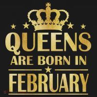 Limited Edition Queens Are Born In February Gold Print Apron thumb 3