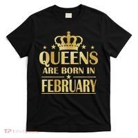 Limited Edition Queens Are Born In February Gold Print T-Shirt thumb 0