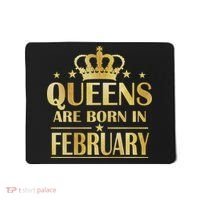 Limited Edition Queens Are Born In February Gold Print Mousepad thumb 0