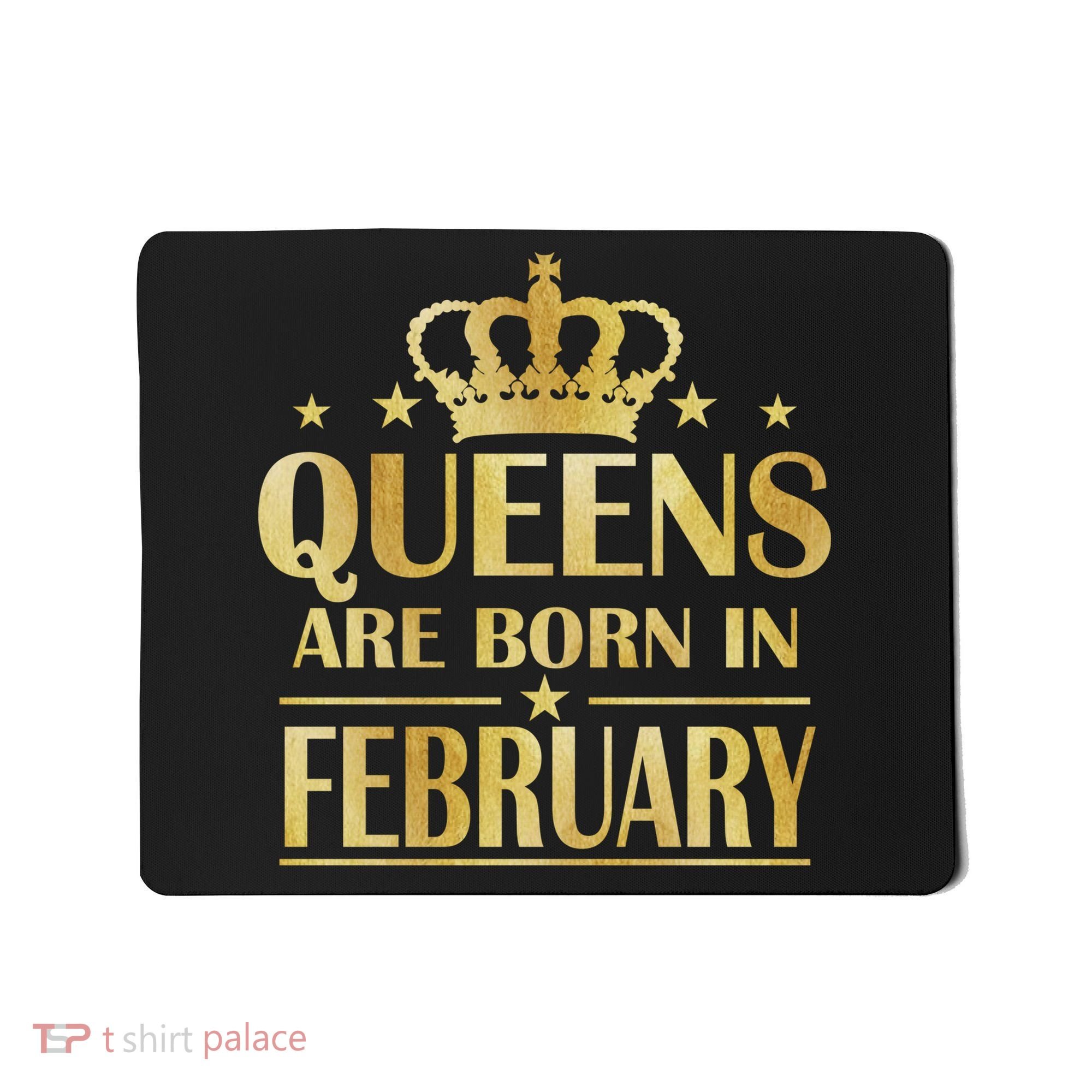 Limited Edition Queens Are Born In February Gold Print Mousepad