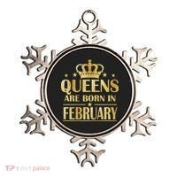 Limited Edition Queens Are Born In February Gold Print Ornament thumb 0