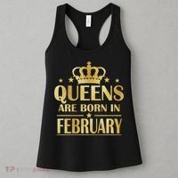 Limited Edition Queens Are Born In February Gold Print Women's Tank Top thumb 3