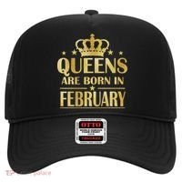 Limited Edition Queens Are Born In February Gold Print Hat thumb 0