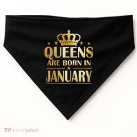 Limited Edition Queens Are Born In January USA-Made Doggie Bandana thumb 0