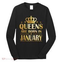 Limited Edition Queens Are Born In January Long Sleeve Shirt thumb 0