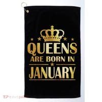 Limited Edition Queens Are Born In January Golf Towel thumb 0